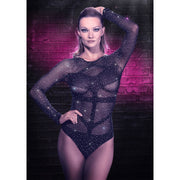 Body donna con brillantini Long Sleeve Bodysuit
