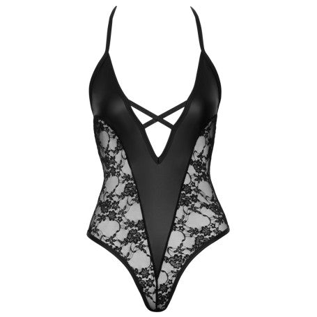 Body donna con pizzo trasparente