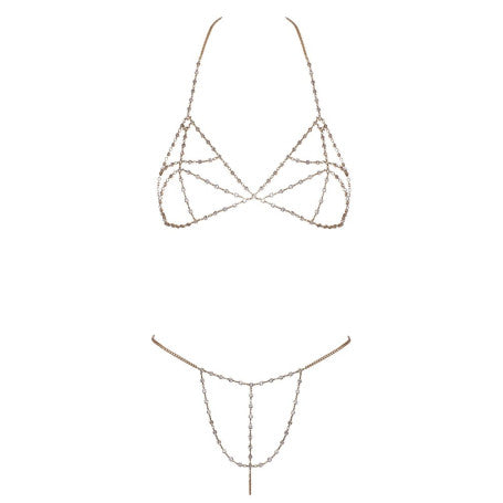 Completo intimo 2 pz catena con strass Cottelli