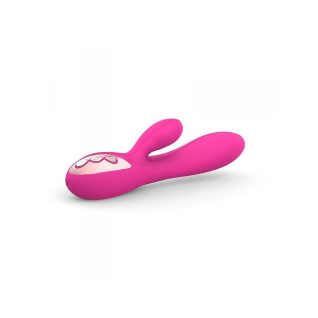 Vibratore rabbit doppio con stimolatore clitoride fallo dildo vibrante vaginale in silicone whale